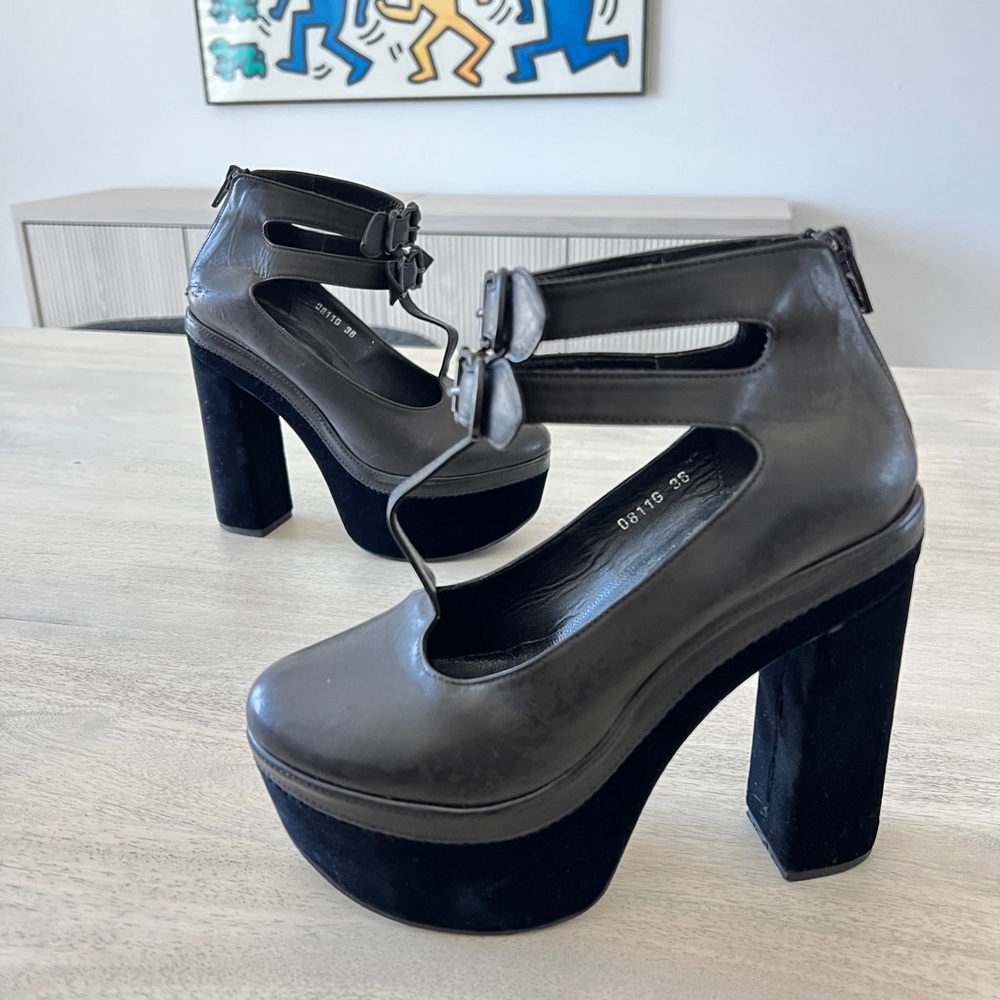 Sexy Opening Ceremony Womens Mary Jane Leather Platform size 6 chloe Sevigny